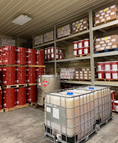 Storage of chemicals at twin specialties